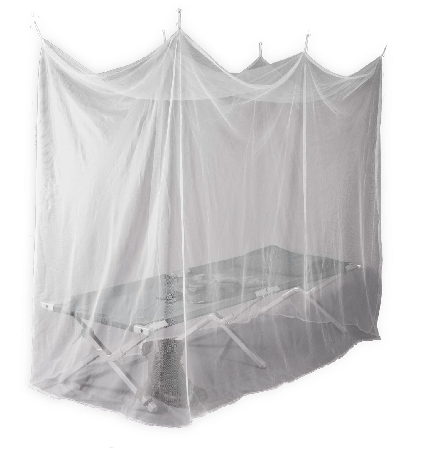 XDistributor - Single/Twin Rectangular White 196 Mesh 75 Denier Mosquito Net NO CARRY BAG