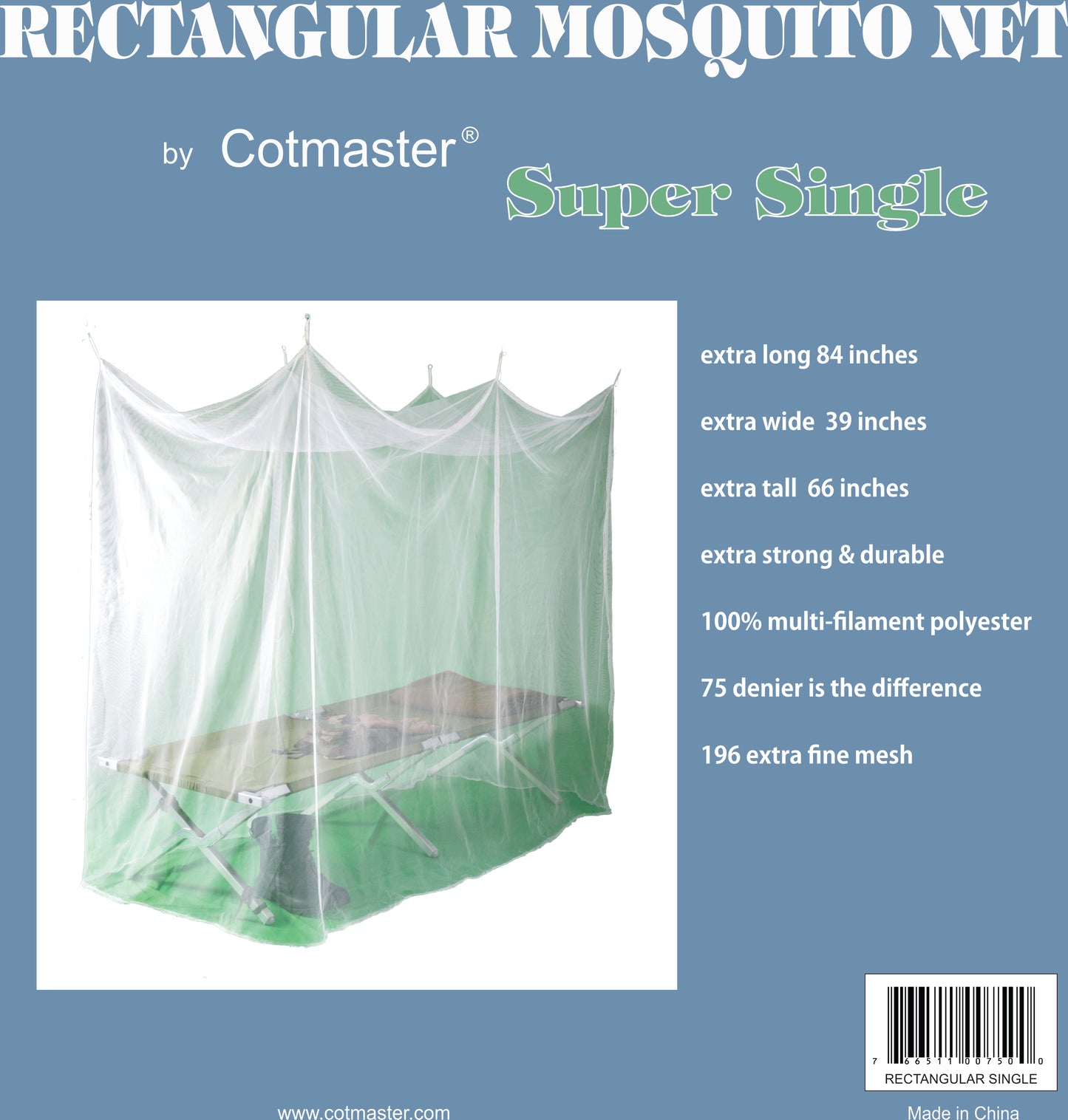 Cotmaster Rectangular Mosquito net in package