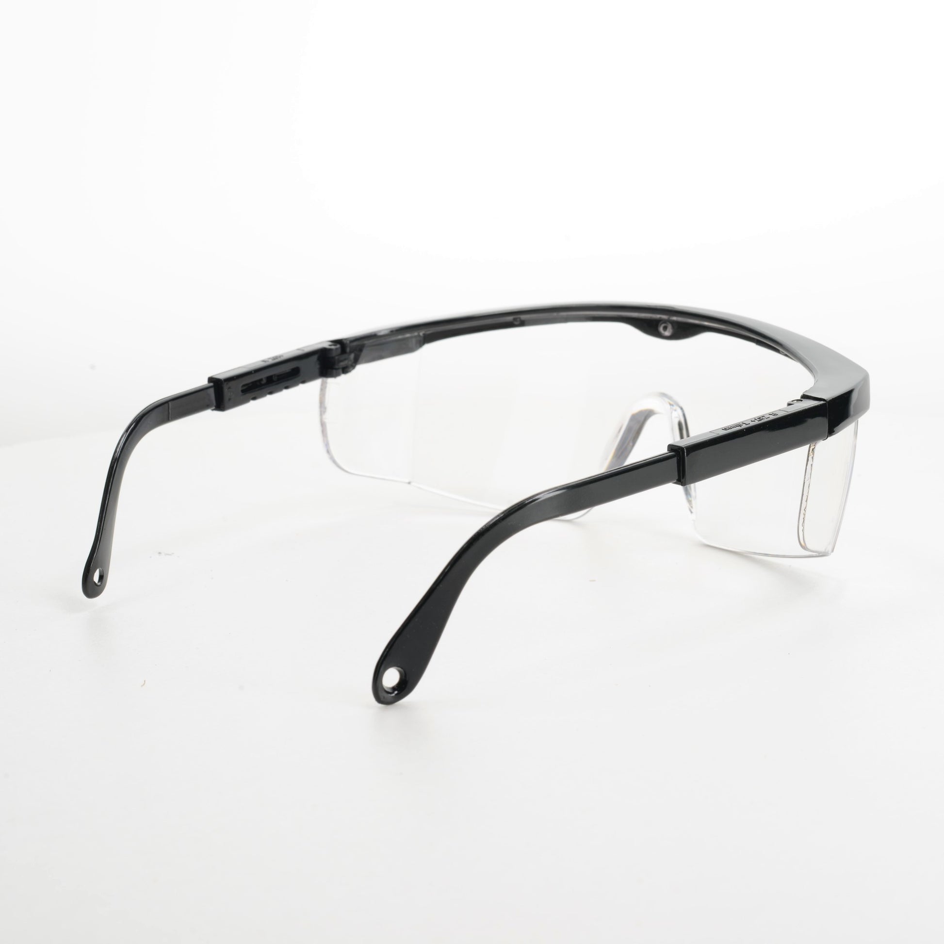 Safety glasses viewed from right rear side
